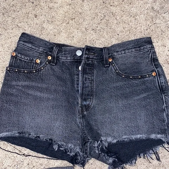 Levi's Black Jean Shorts - Picture 2 of 3